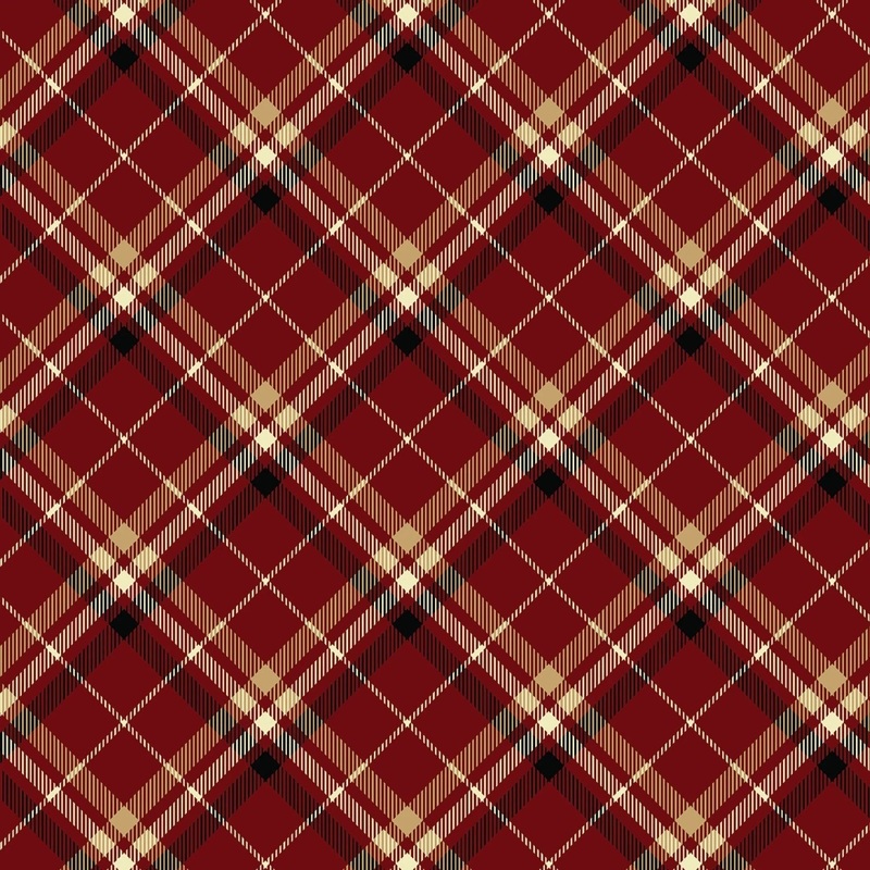 Tartan Plaid  - Burgundy | 108 Cotton (14992WB-87) - Sold in UNITS of 1/4 metre