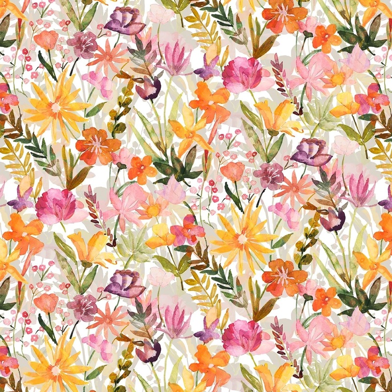 Watercolour Floral - Multi | 108 Cotton (WGAW5928-MU) - Sold in UNITS of 1/4 metre