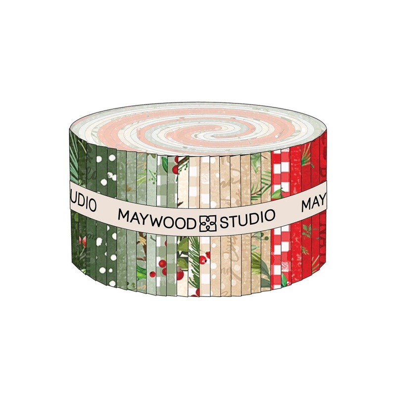Winter Wreaths by Maywood Studio Collection | 2.5in Strips  - 40pcs (ST-MASWIWR)