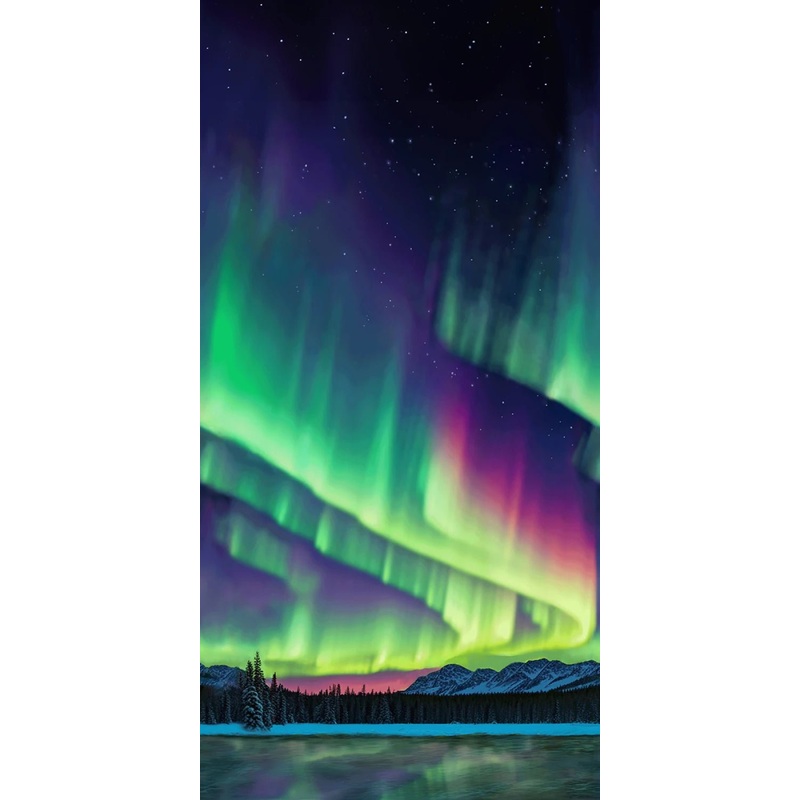 Black/Multi Aurora Borealis - Cosmic Flow by Crazy Marie Collection| 108 Cotton (8458S-98)  Sold in UNITS of  metre