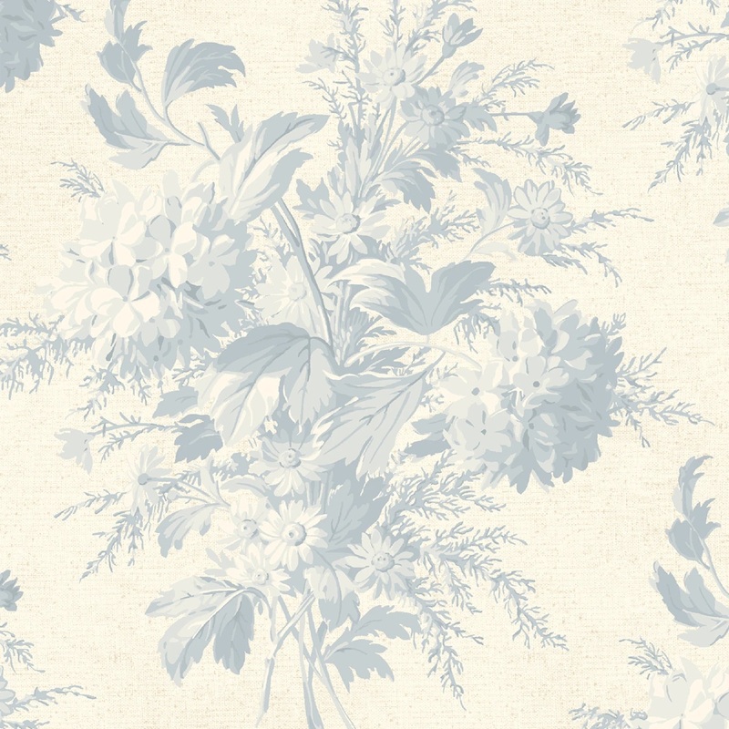 Blue Bouquet  | 108 Cotton (QB541547D-BLUE) - Sold in UNITS of 1/4 metre