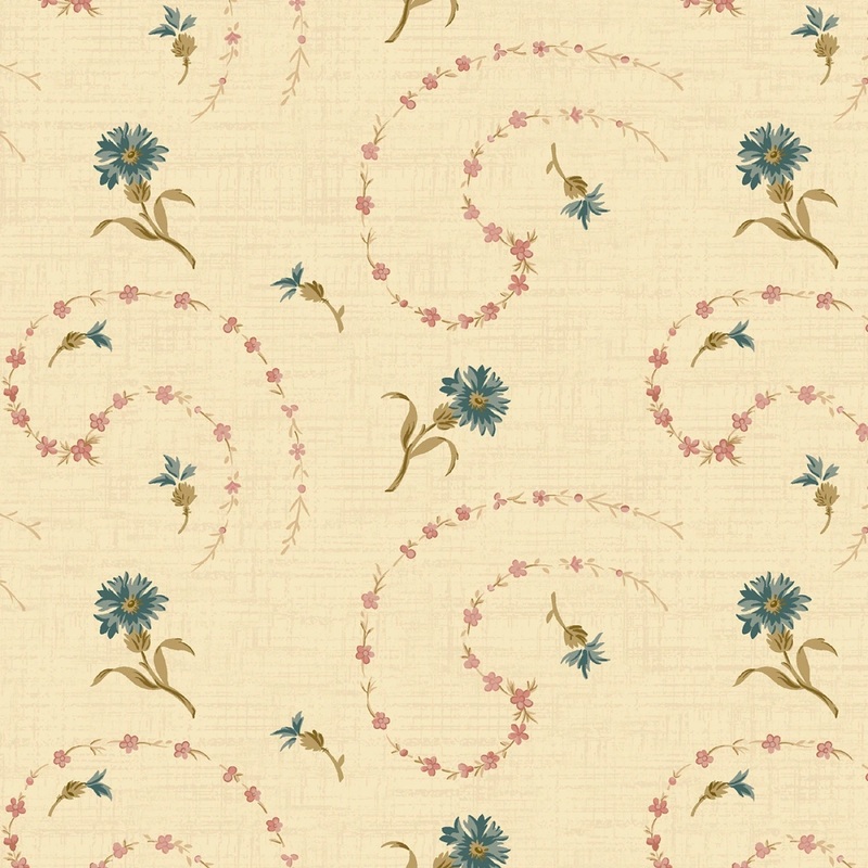 Cream Flower Garland  | 108 Cotton (QB171502D-CREAM) - Sold in UNITS of 1/4 metre