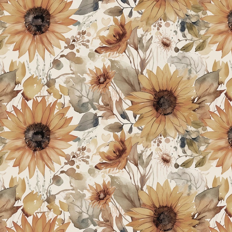 Evening on the Prairie by Modern Prairie Collection - Sunflowers Cream | 108 Cotton (WB16751R-CREAM)  Sold in UNITS of  metre