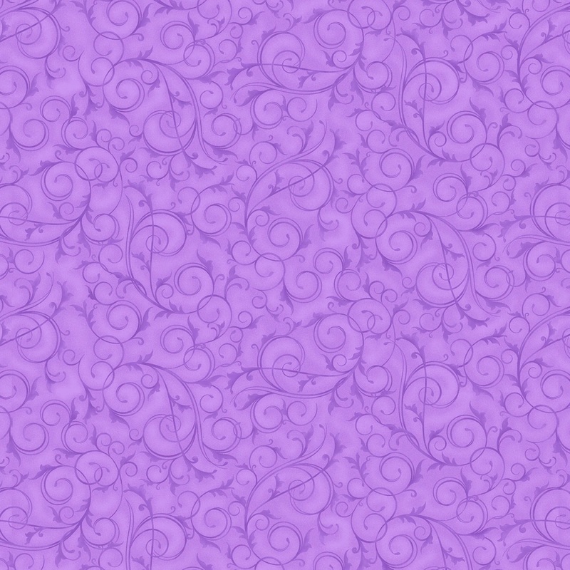 Lilac Swirls & Twirls by Tango Twist Design Collection| 108 Cotton (BQ4221-55)  Sold in UNITS of  metre