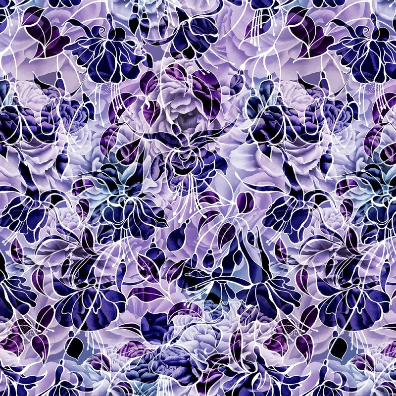 Purple Petal Play by BellaSylDesign Collection| 108 Cotton (PPLW6016-CB)  Sold in UNITS of  metre