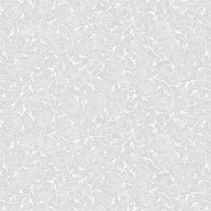 Soft Grey Swirls & Twirls by Tango Twist Design Collection | 108 Cotton (BQ4221-90)  Sold in UNITS of  metre