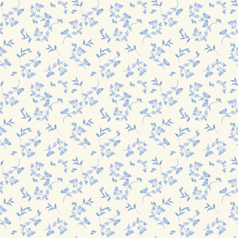 Stems Cream - Penelope by My Minds Eye Collection - | 108 Cotton (WB16649R-CREAM)  Sold in UNITS of  metre