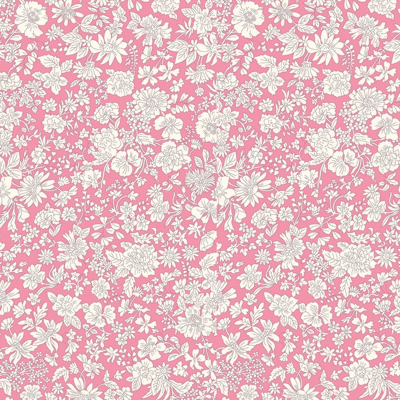 Vintage Pink - London Bouquet by Liberty Fabrics Collection - Emily Blossom | 108 Cotton (0166W7407A)  Sold in UNITS of  metre