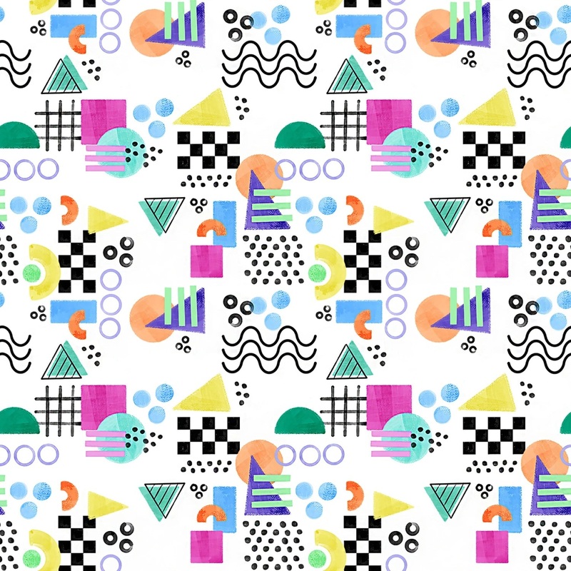 White Memphis - Dear Stella Collection| 108 Cotton (XST-DPJ3236WHITE)  Sold in UNITS of  metre