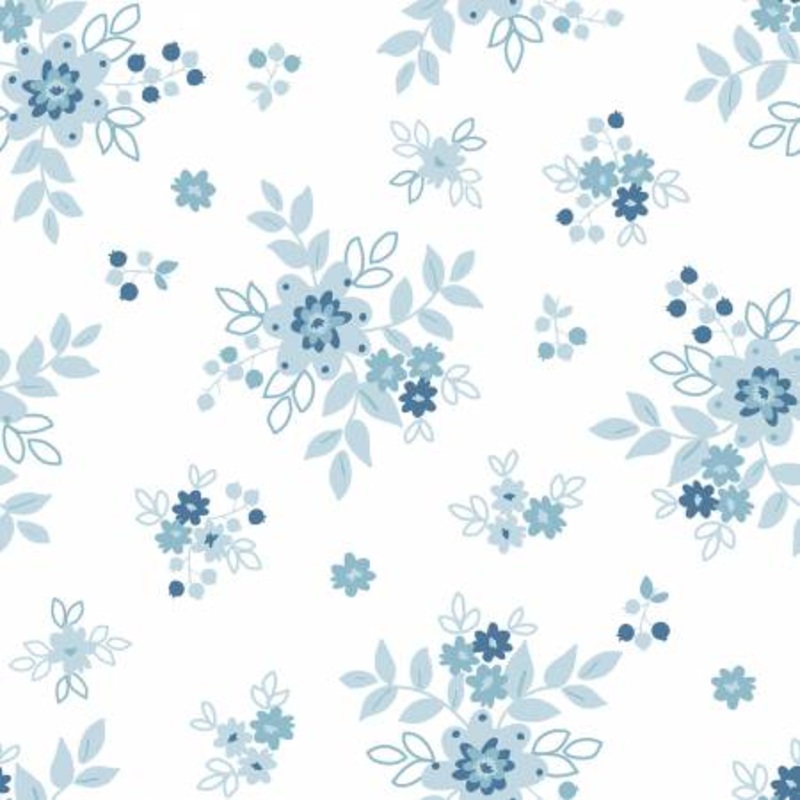 BOLT END Simply Country Floral White 3.25m x 108 Cotton