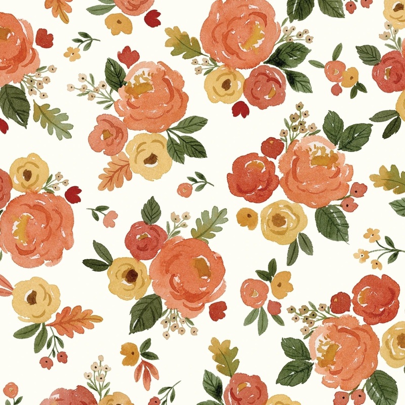 Floral Cloud Happy Fall by Kelsey Carlson Collection | 108 Cotton (WB16347R-CLOUD) - Sold in UNITS of 1/4 metre