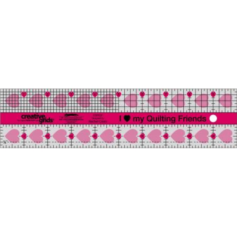 Notions Creative Grids Quilting Friends Ruler 2-1/2 x 10 inch CGRQF