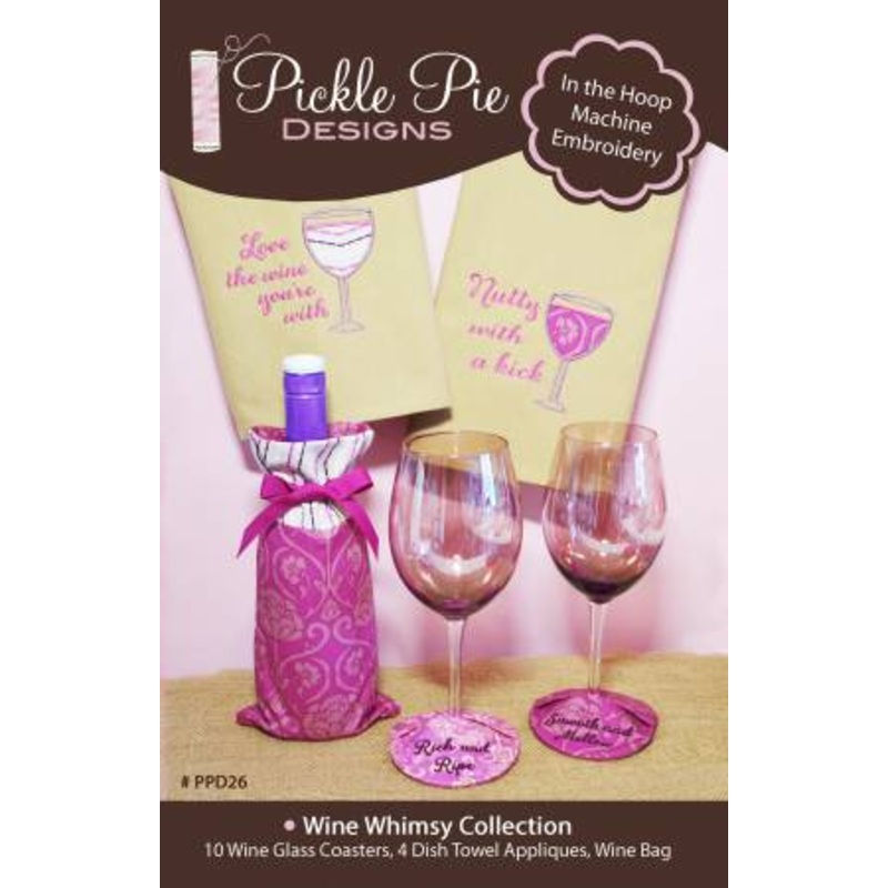 Pattern Wine Whimsy Machine Embroidery CD