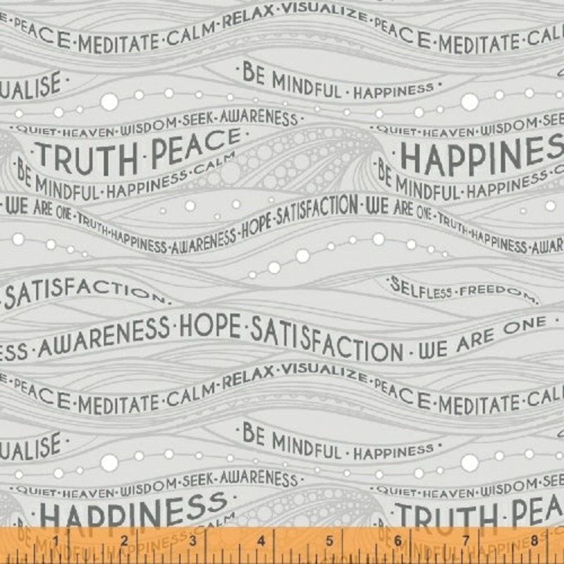 *Closeout Sale* Be Mindful, Mindful in Mist, Windham Fabrics, per half yard