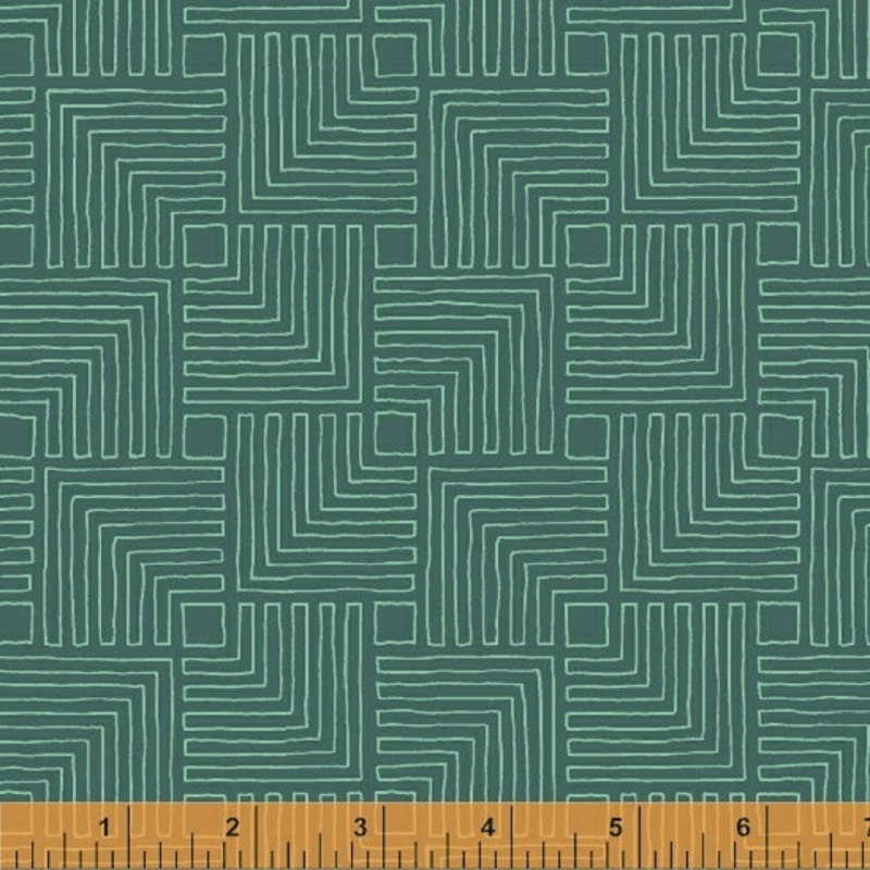 *Closeout Sale* Good Vibes Only, Echoes in Teal, Windham Fabrics, per half yard