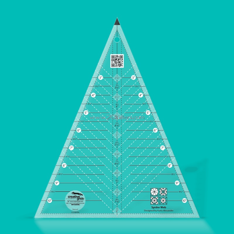 Creative Grids 45 degree Spider Web Quilt and Kaleidoscope Ruler