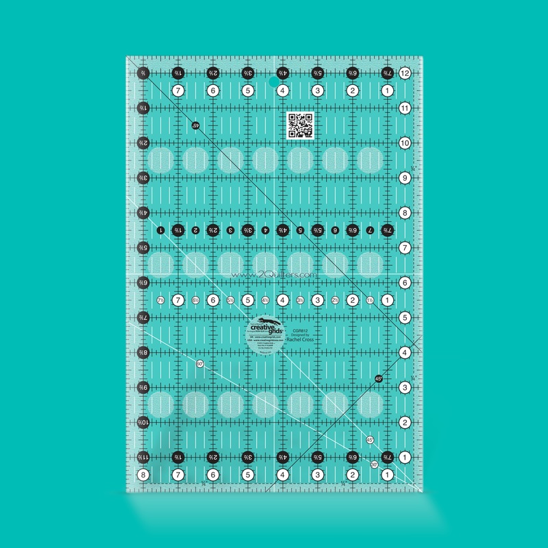 Creative Grids Non Slip Quilt Ruler: 8-1/2in x 12-1/2in (CGR812)