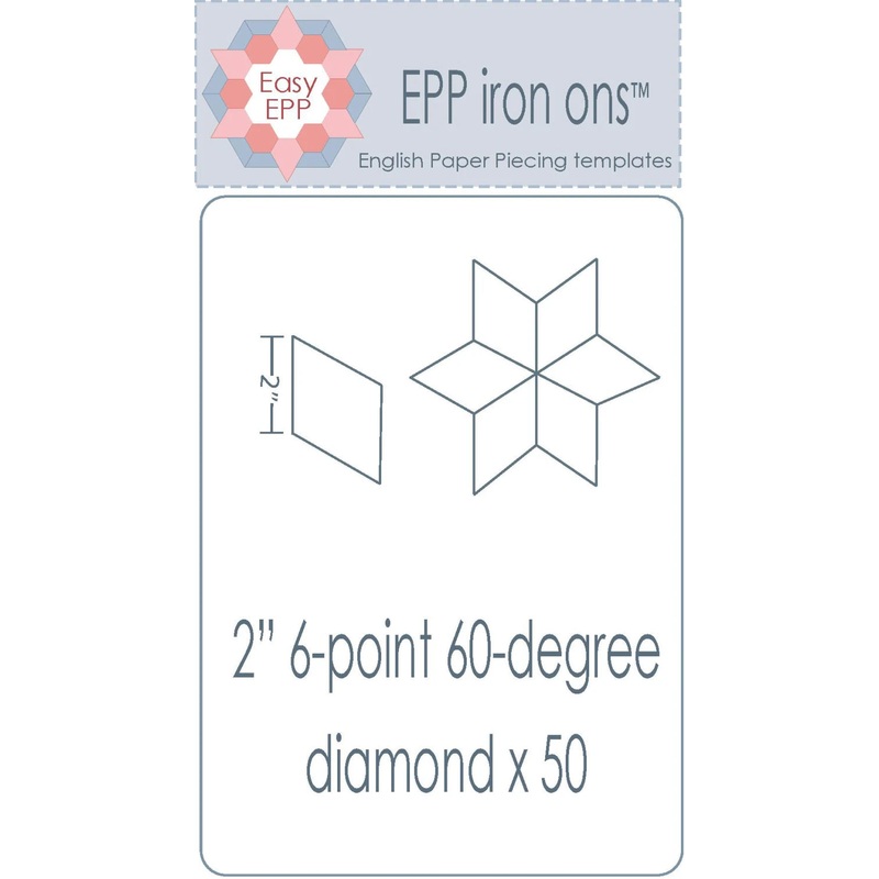 2  6-point 60-degree Diamond EPP Iron-On x 50 (EPP59)