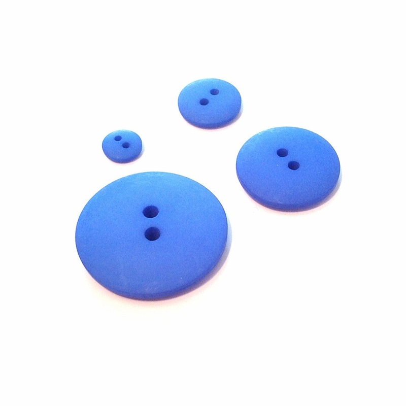Blue Matte Button-8 mm & 15 mm & 20 mm & 30.5 mm & 11 mm