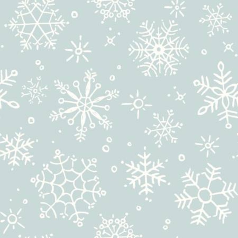 BOLT END Snowflake Blue Magical Winterland 2.5m x  108 Cotton