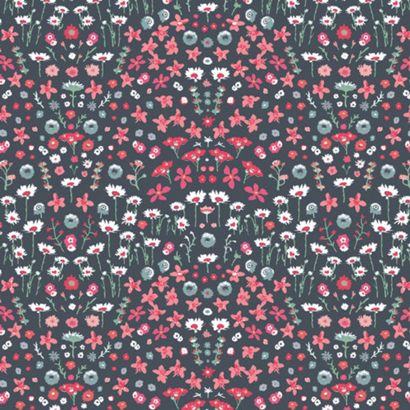 *Closeout Sale* Art Gallery Fabrics, Picturesque, Painted Field Cerise in Rayon, per half-yard