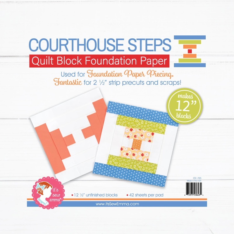 Courthouse Steps 12 Quilt Block Foundation Paper (ISE-765)