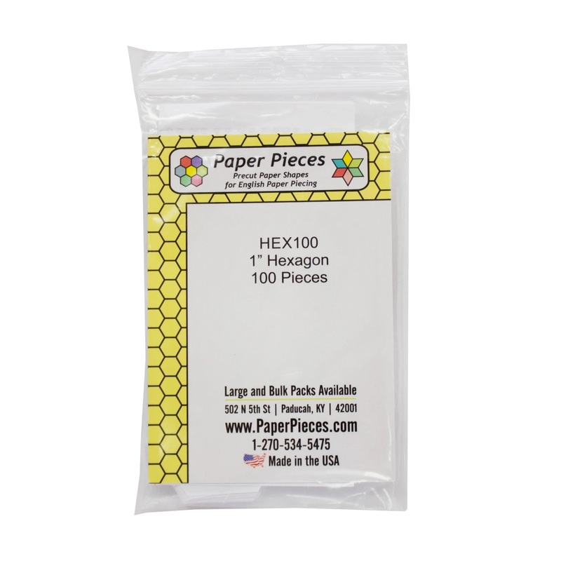 Paper Piece Hexagons Pack 1in 100pc (HEX100)