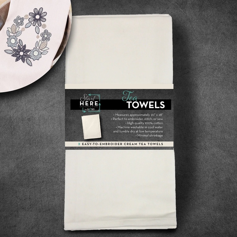 Tea Towels CREAM - 2pk (TFH28704CRE)