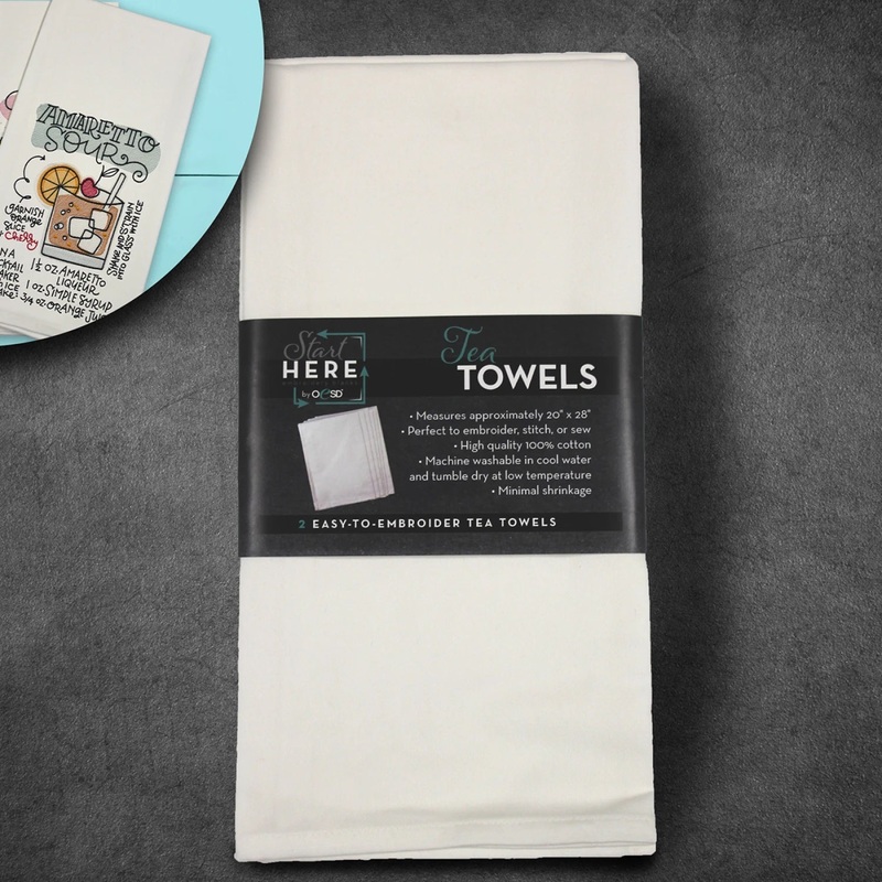 Tea Towels White - 2pk (TFH27374WHT)