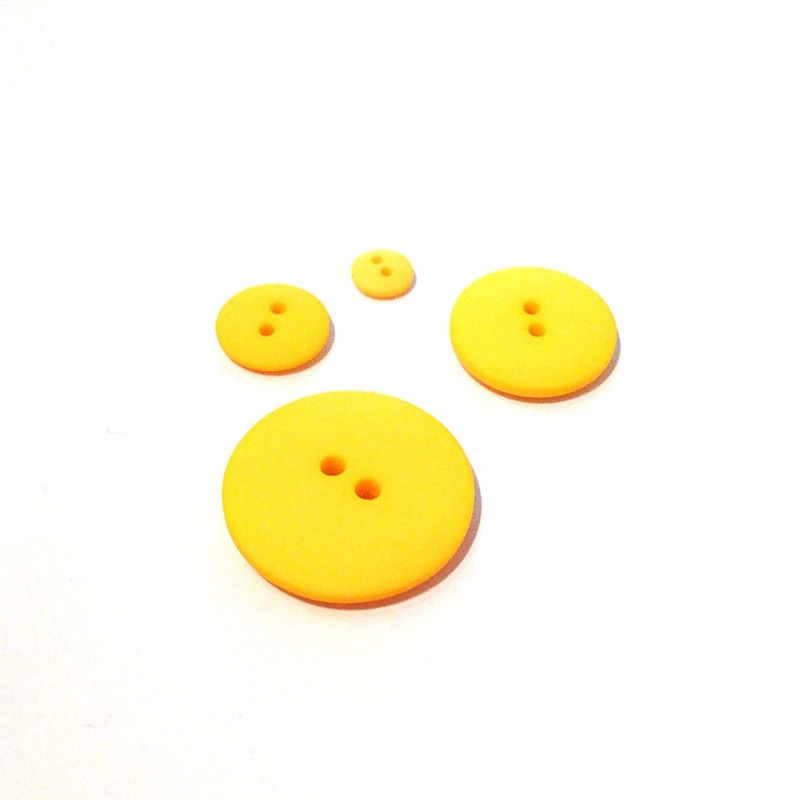 Yellow Matte Button-8 mm & 15 mm & 22 mm & 30.5 mm