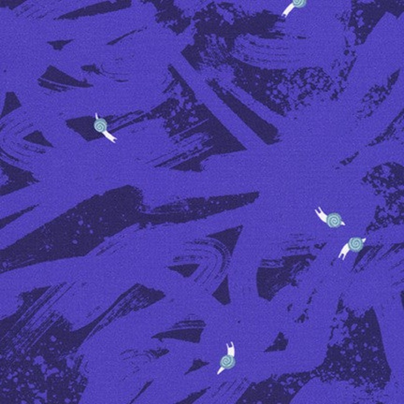 *Closeout Sale* Escargot For It! Blue Jay Snail Scurry, per half-yard