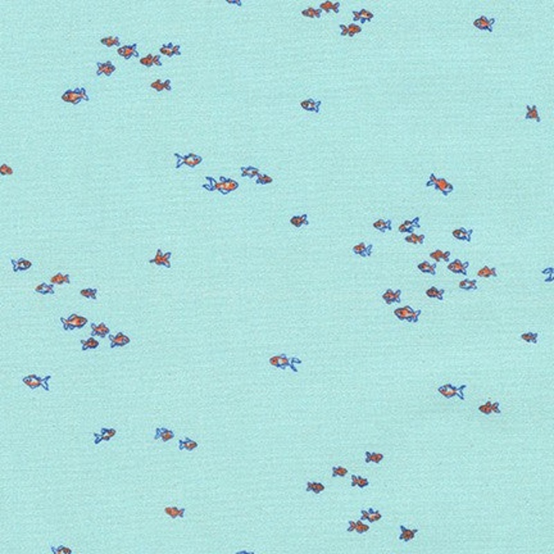 *Closeout Sale* Wishwell Petit, Fish in Water, per half-yard