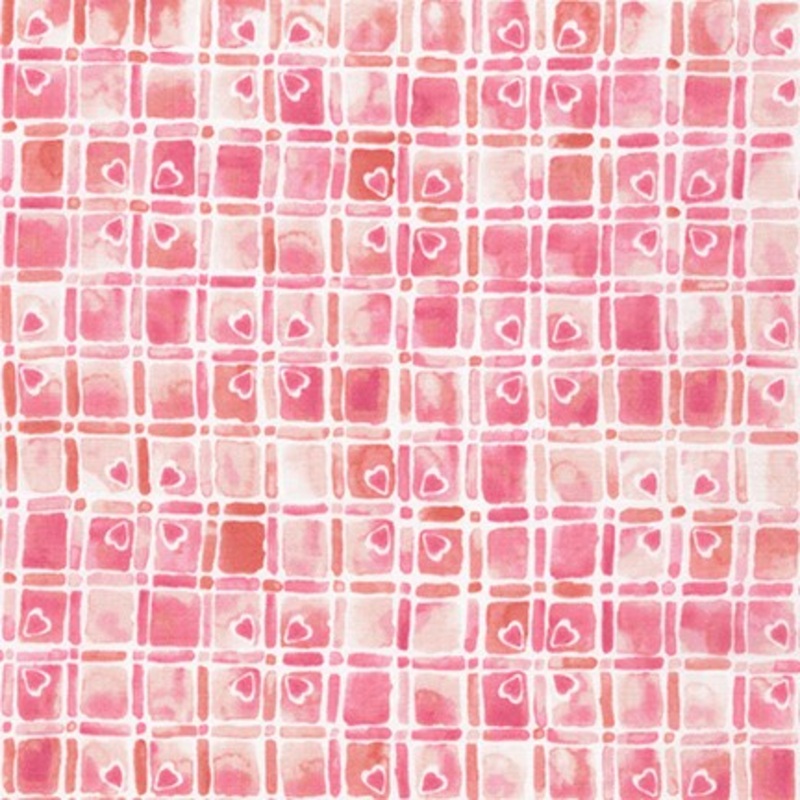 Wishwell Cheery Blossom, Squares Bubble Gum, per half-yard