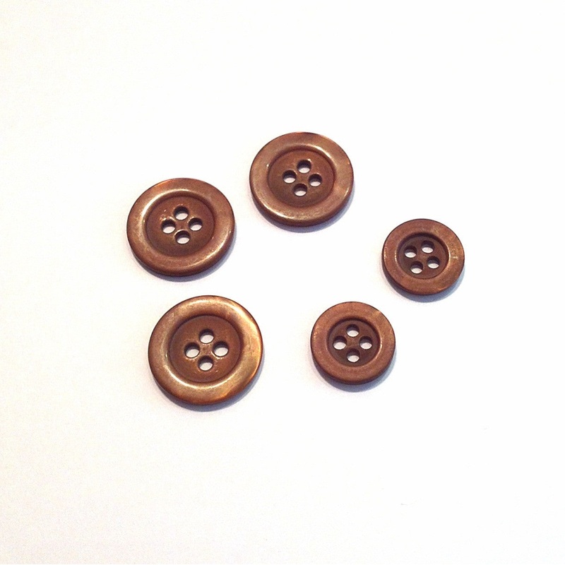 Brown Shiny Button-16 mm & 20 mm