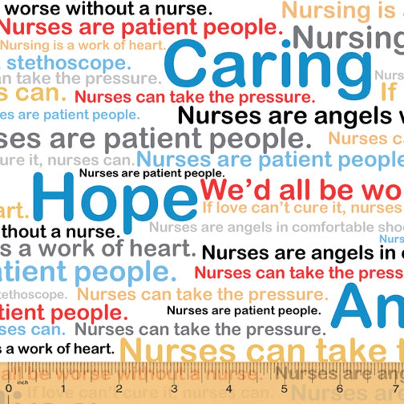 *Closeout Sale* Calling All Nurses Collection, Words by Windham Fabrics, 60 (LAST PIECE)