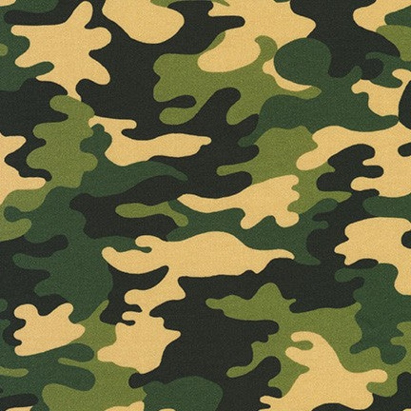 *Closeout Sale* Camo in Green by Robert Kaufman Fabrics, per half-yard