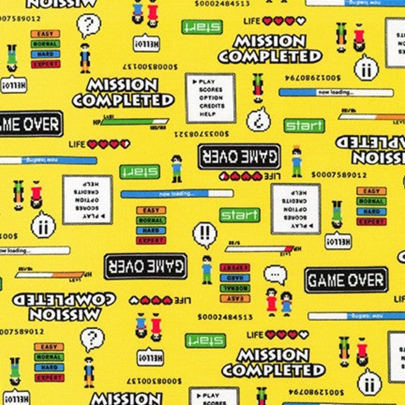 *Closeout Sale* Gameplay in Yellow by Sevenberry from Musings, per half-yard