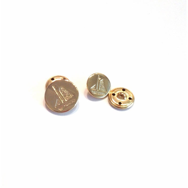 Gold Sailing Boat Design Buttons