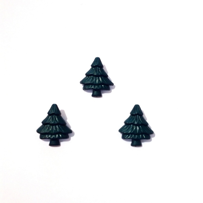 Green Christmas Tree Button-28 mm