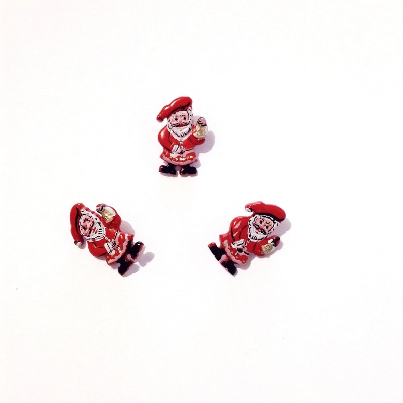 Illustrated Santa Button-22 mm