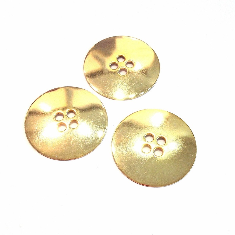 Large Gold Button-40 mm