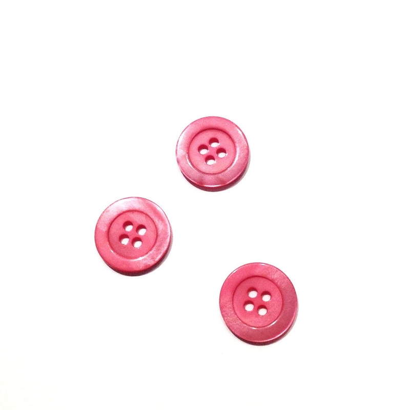 Neon Pink Four Holed Button-10 mm