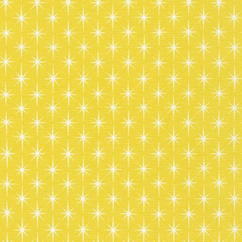 Violet Craft Modern Classics, Stars in Banana Pepper, per half-yard