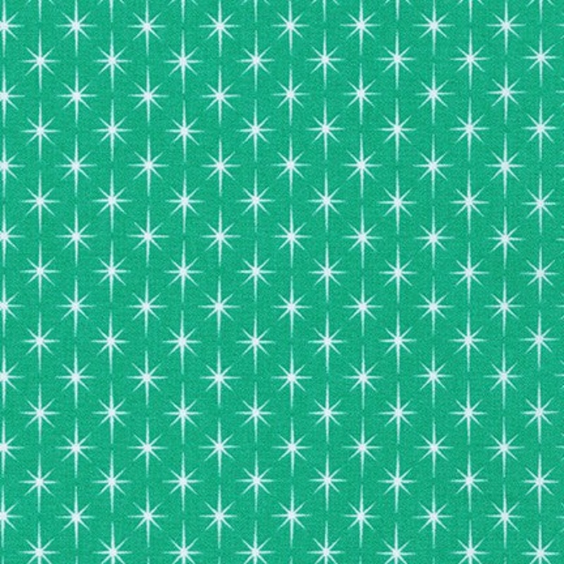 Violet Craft Modern Classics, Stars in Cypress, per half-yard