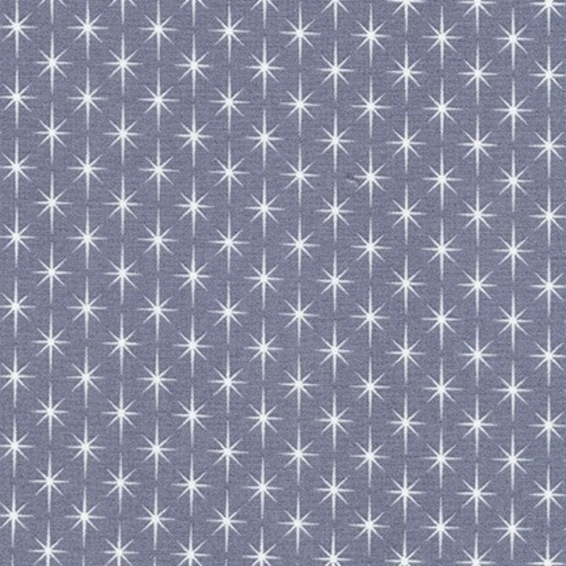 Violet Craft Modern Classics, Stars in Slate, per half-yard