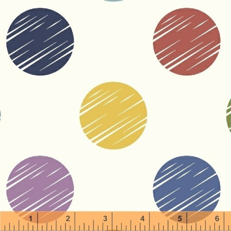 Windham Fabrics, 108 Wide Quilt Back, Dot in Multi, per half-yard