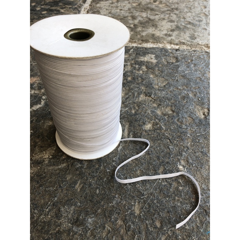 4 mm Wide Flat Elastic-4 mm Wide 6 cord-1 m-Black & White