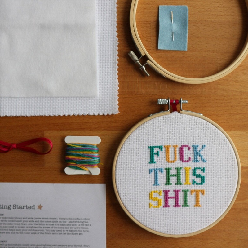 Fuck This Sh*t Cross Stitch Kit By Simply Wishes