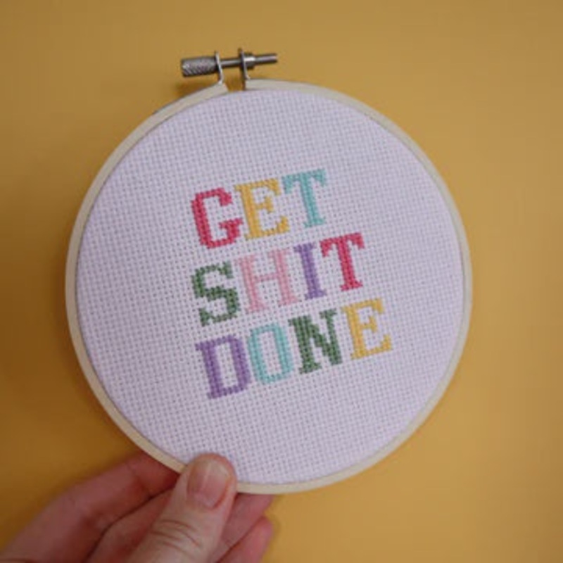 Get Shit Done Cross Stitch Kit