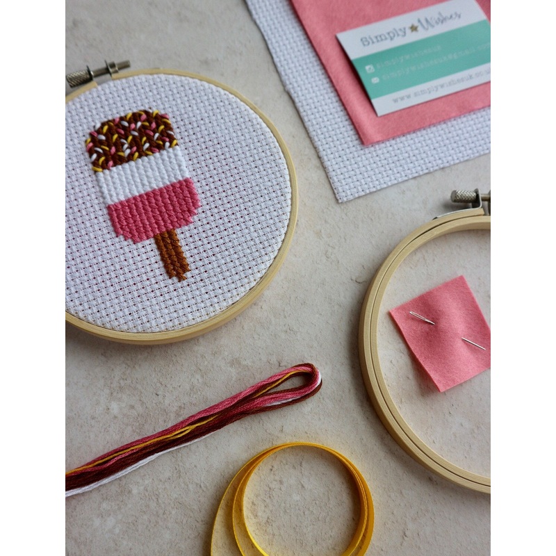 Ice-Cream Cross Stitch Kit By Simply Wishes